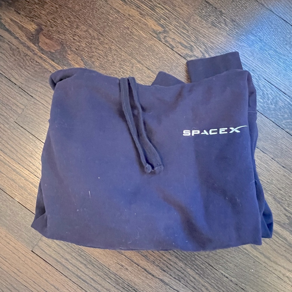 SpaceX Navy Blue Hoodie || Unisex S